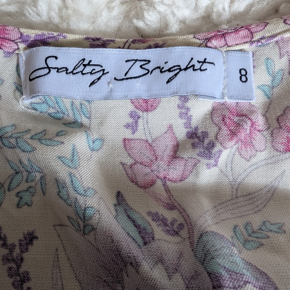 Salty Bright Boho Printed Wrap Dress 8 - Picture 12 of 16